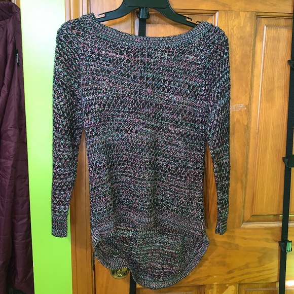 Allen B. By Allen Schwartz Sweaters - Allen B Multicolored High Low Sweater